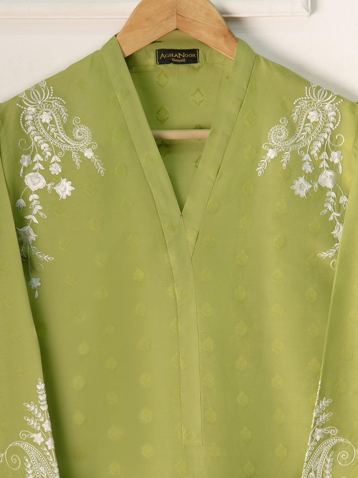 Agha noor 2 piece - Embroidered Jacquard Suit - (Size- Small)