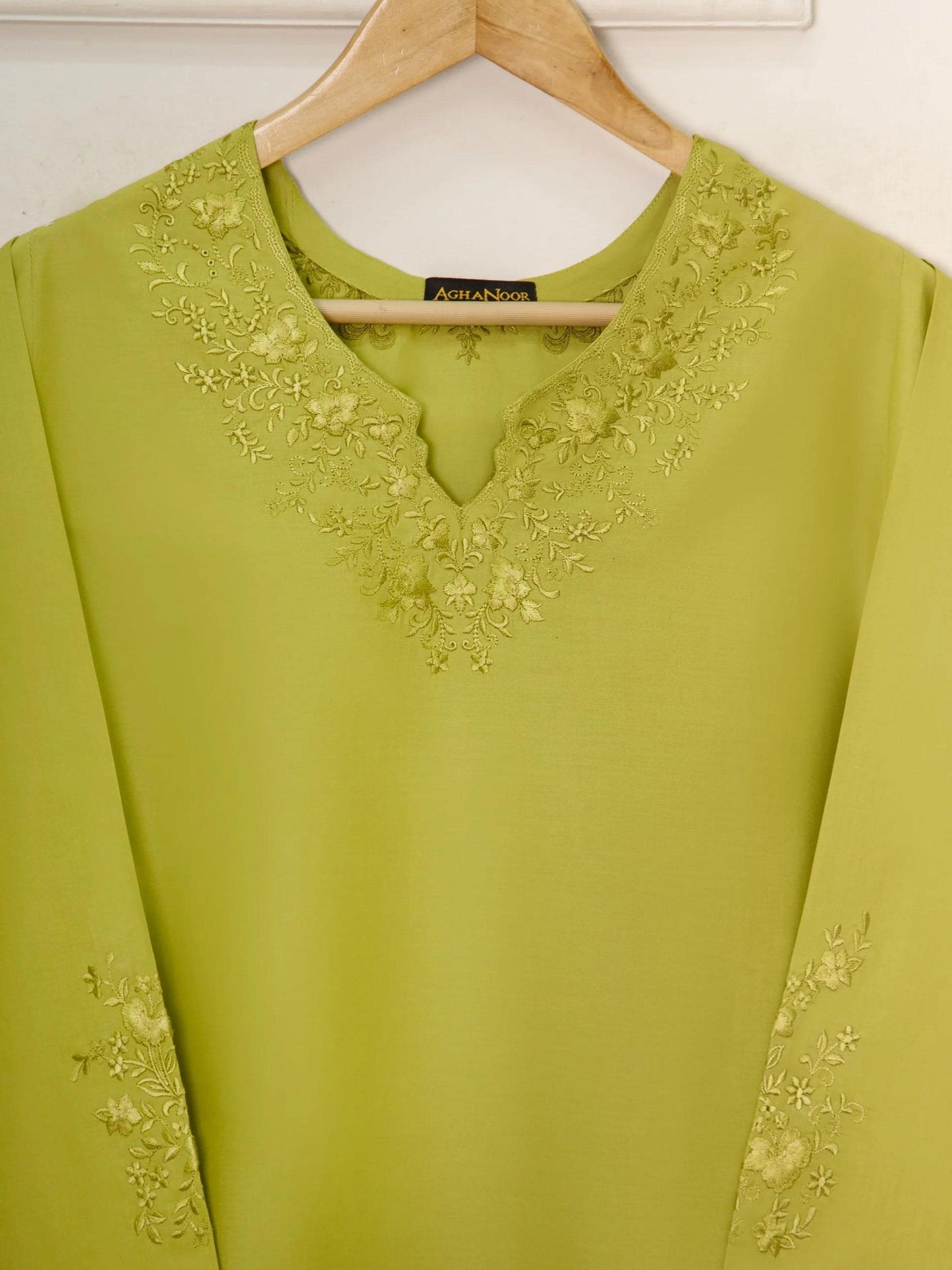 Aghanoor 3 Piece Pure Embroidered Lawn Suit - chiffon dupatta