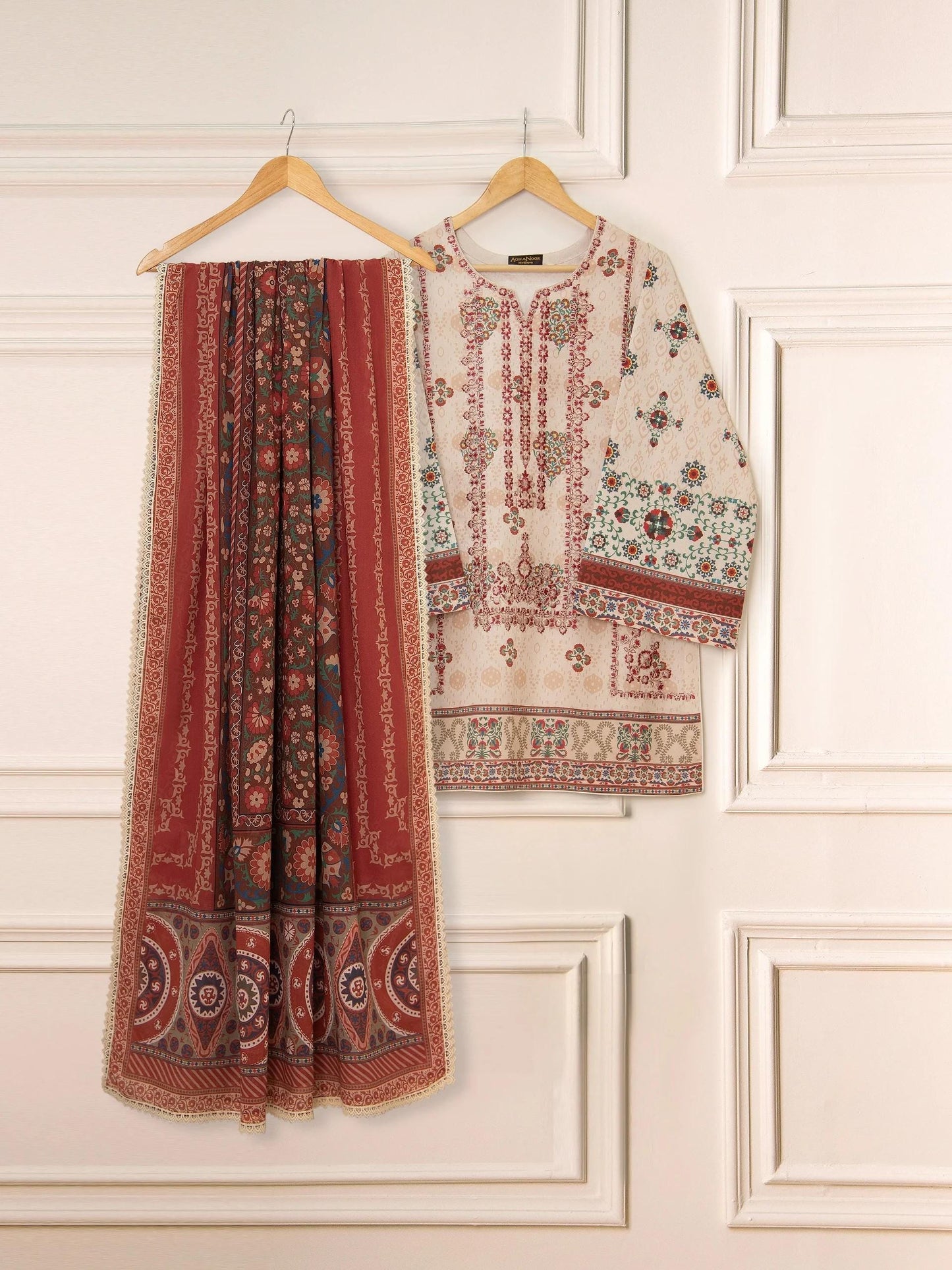 Aghanoor 3 Piece Pure Digital Printed Lawn Suit - India, Pakistan, Bangladesh