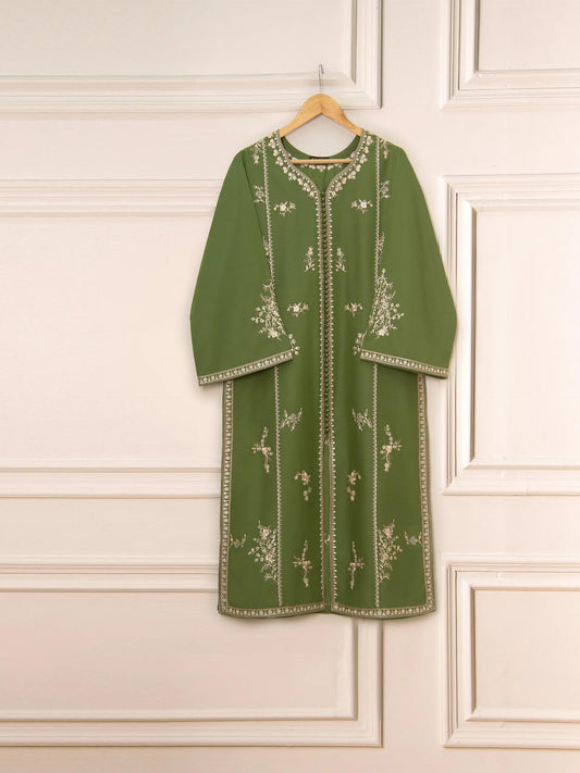 Agha noor 2 piece - Pure Embroidered Lawn Suit - Green