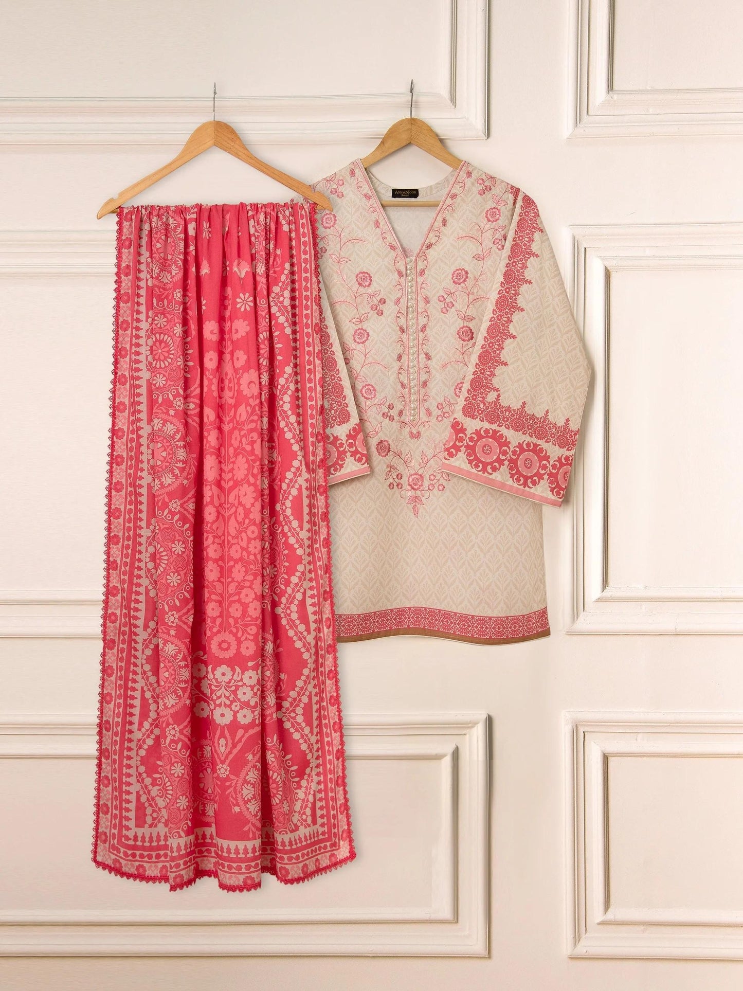 Agha Noor 3 Piece - Printed Lawn Shalwar Kameez
