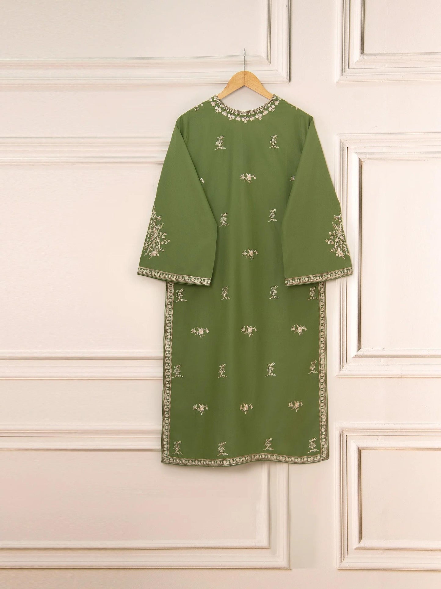 Agha noor 2 piece - Pure Embroidered Lawn Suit - Green