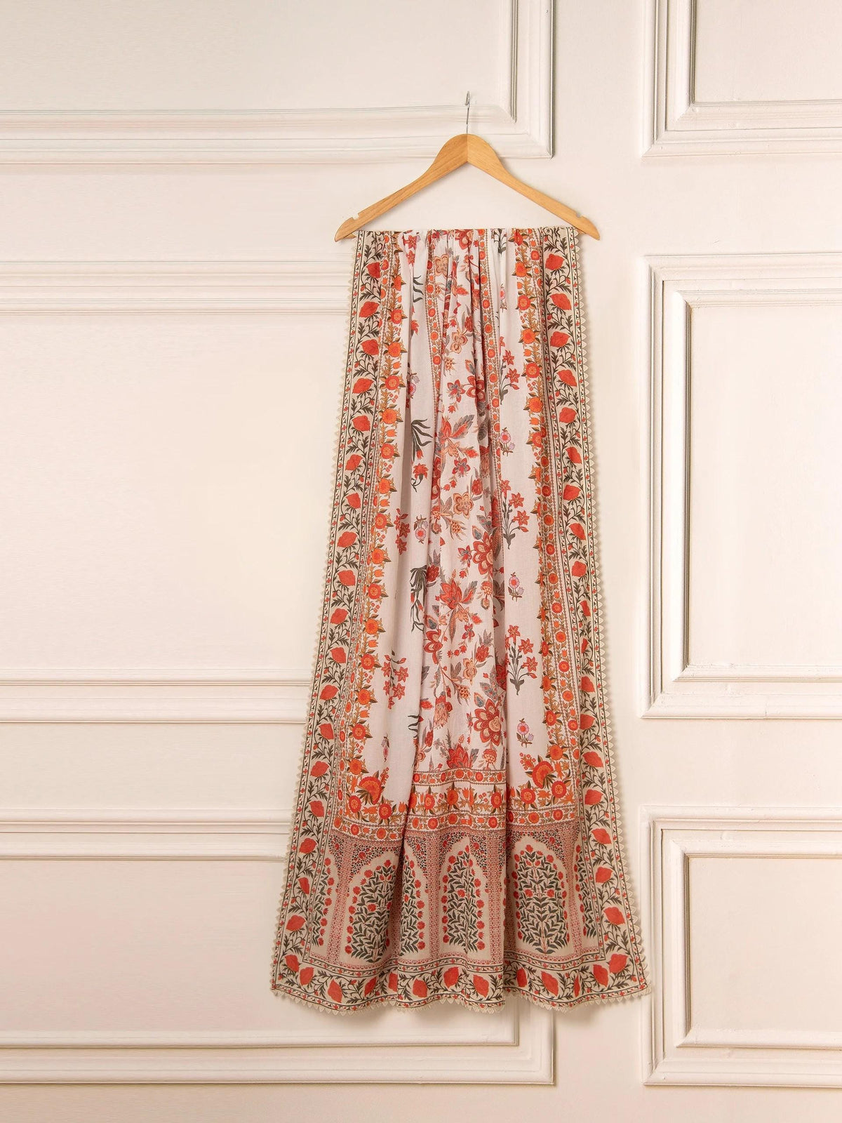 Agha Noor 2 piece - Printed Lawn Suit - Beige