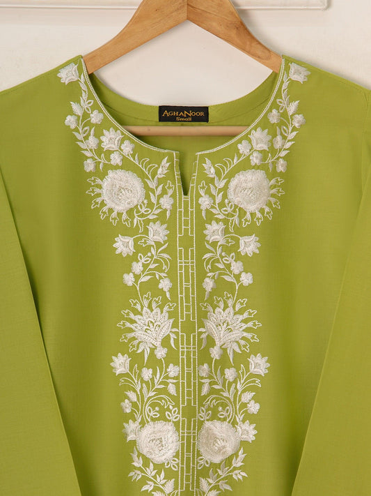 Aghanoor 2 piece - Pure Embroidered Lawn Suit (Large) - Green -  India Pakistan Bangladesh Shalwar Kameez