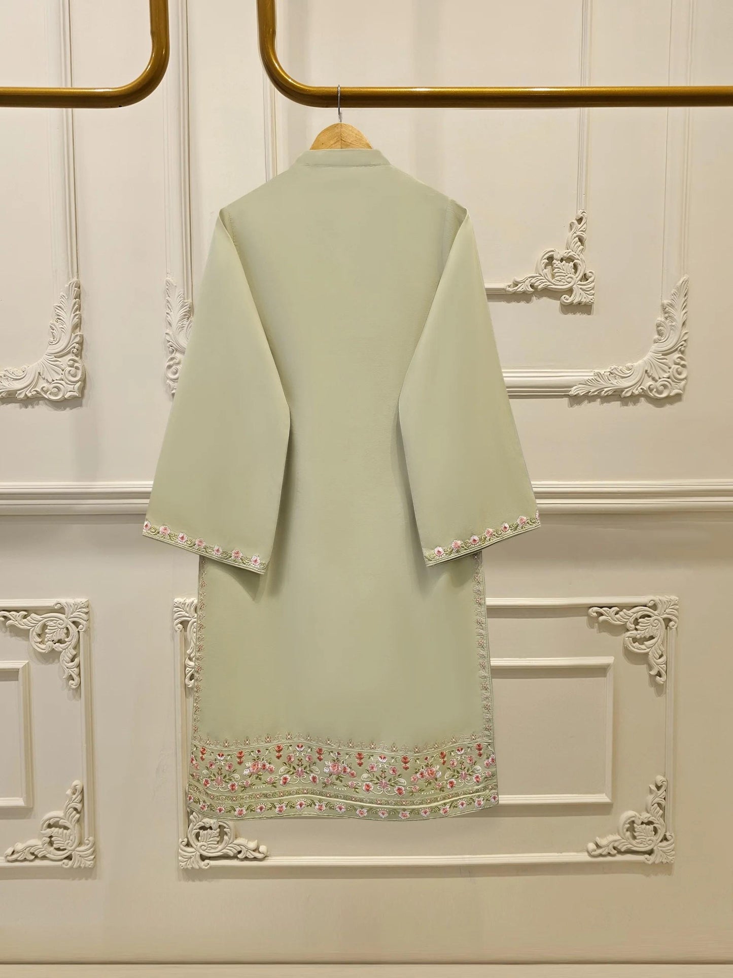Aghanoor 2 piece - Pure Embroidered Lawn Suit - India Pakistan Bangladesh Shalwar Kameez