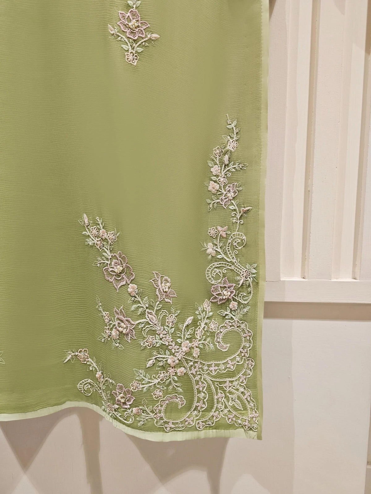 Agha Noor  2 Piece - Pure Chiffon Embroidered Suit - Chest 42"