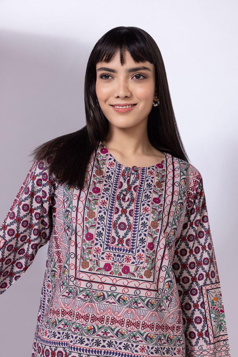 2 Piece Printed Cotton Viscose Shirt - Size(14) - Original Khaadi brand