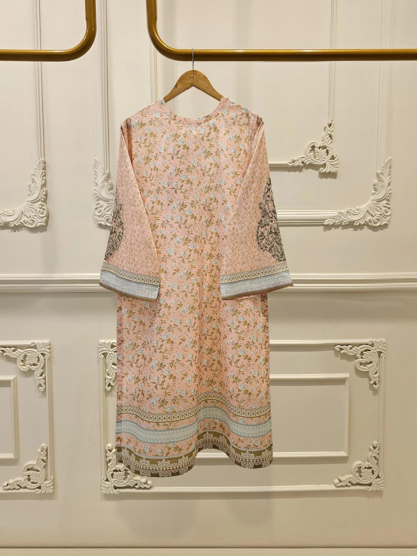 Aghanoor 2 piece - Digital Printed Embroidered Lawn Suit - India Pakistan Bangladesh Dupatta Kameez
