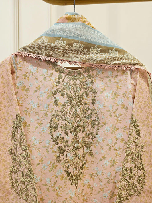 Aghanoor 2 piece - Digital Printed Embroidered Lawn Suit - India Pakistan Bangladesh Dupatta Kameez