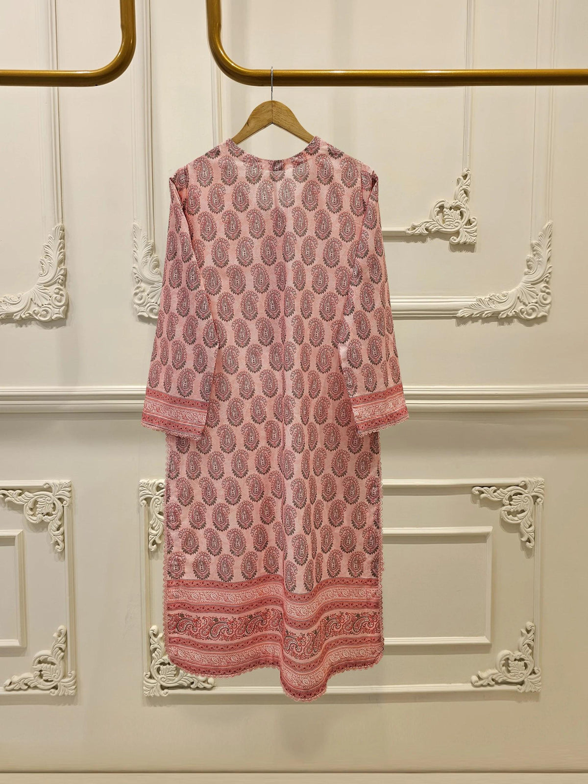 Aghanoor 2 piece - Digital Printed Lawn Suit -  (Size - Large) - India Pakistan Bangladesh Kameez Dupatta