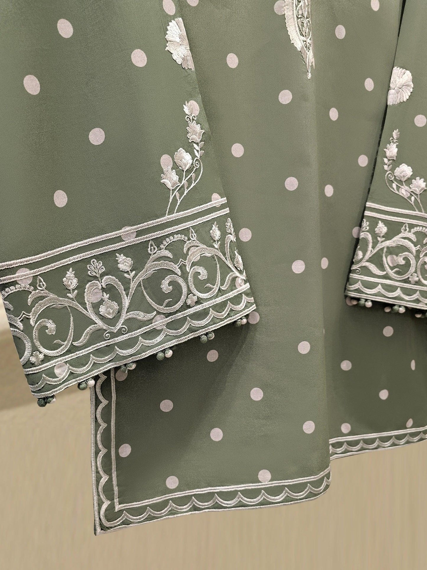 Aghanoor 2 piece - Digital Printed Embroidered Lawn Suit - (Size- Large, Medium, Small)