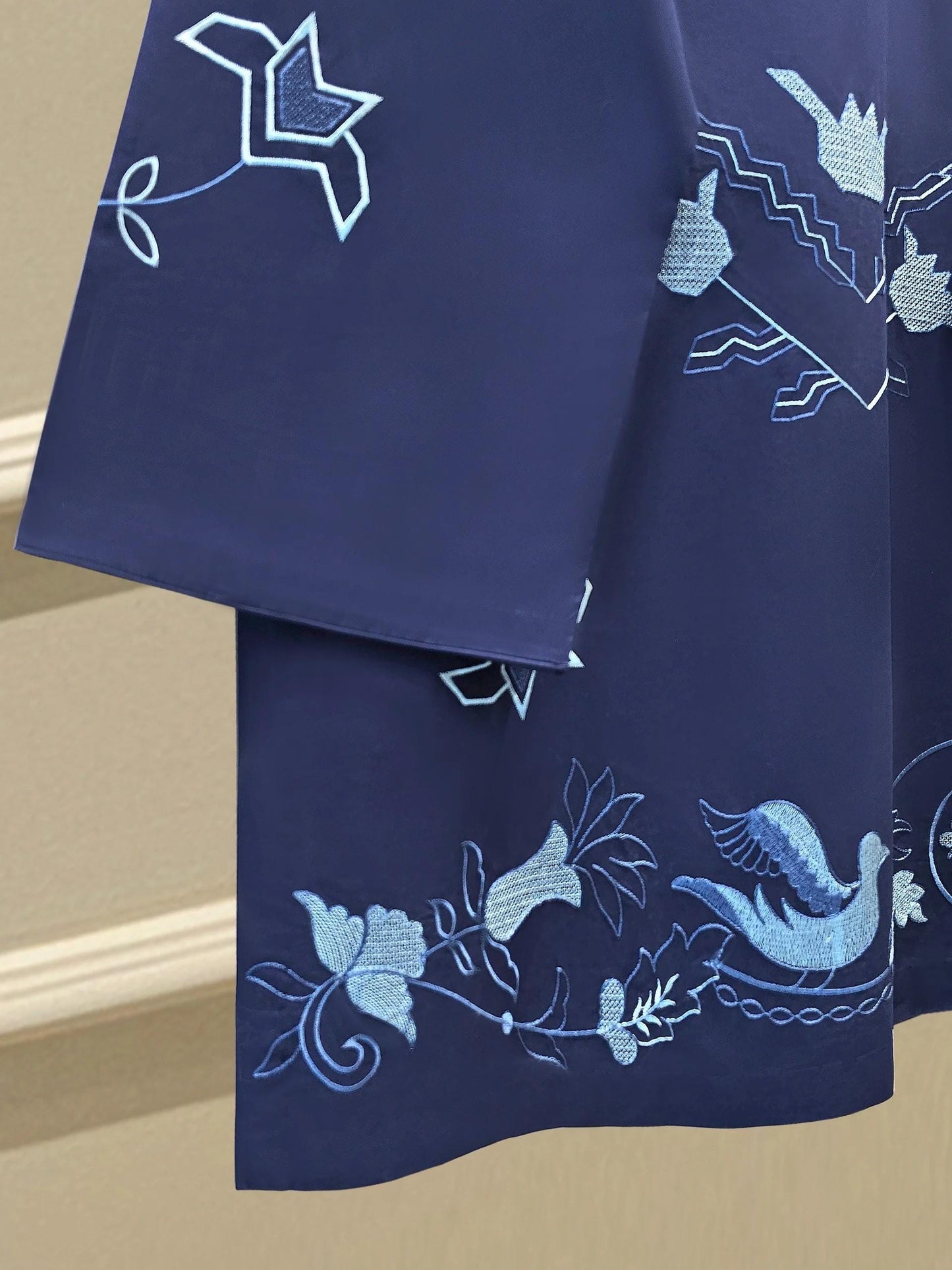 Embroidered Lawn Suit: Navy Blue Shalwar Kameez - Aghanoor 2 Piece