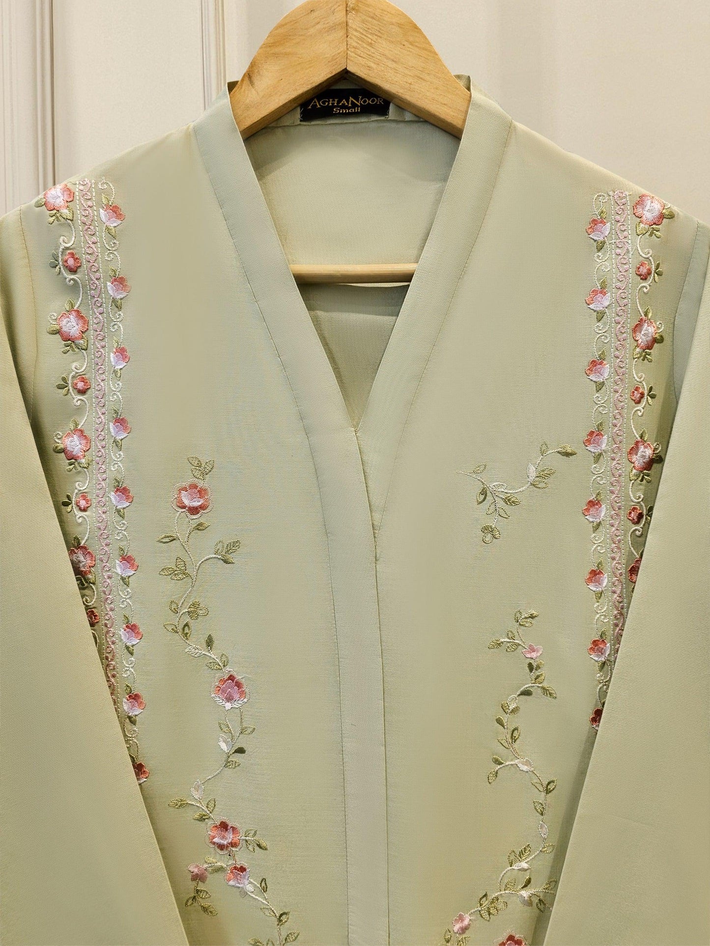 Aghanoor 2 piece - Pure Embroidered Lawn Suit - India Pakistan Bangladesh Shalwar Kameez