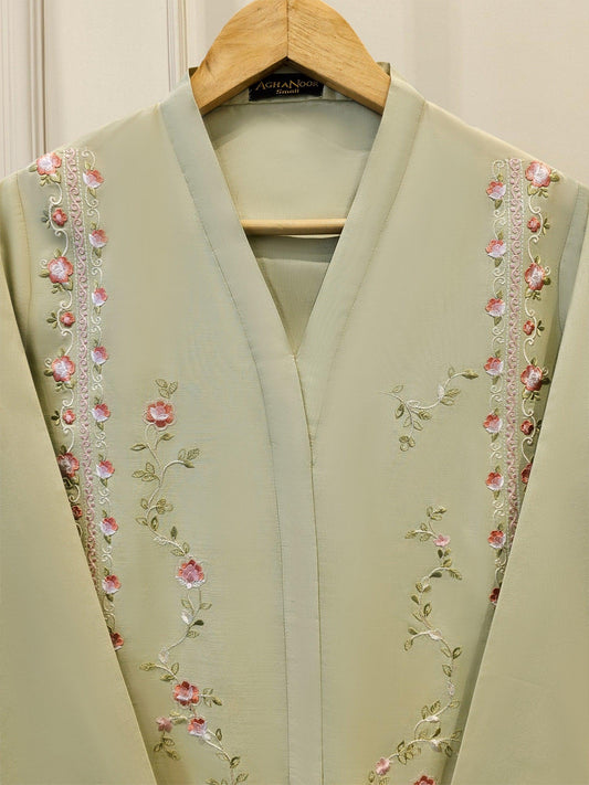 Aghanoor 2 piece - Pure Embroidered Lawn Suit - India Pakistan Bangladesh Shalwar Kameez