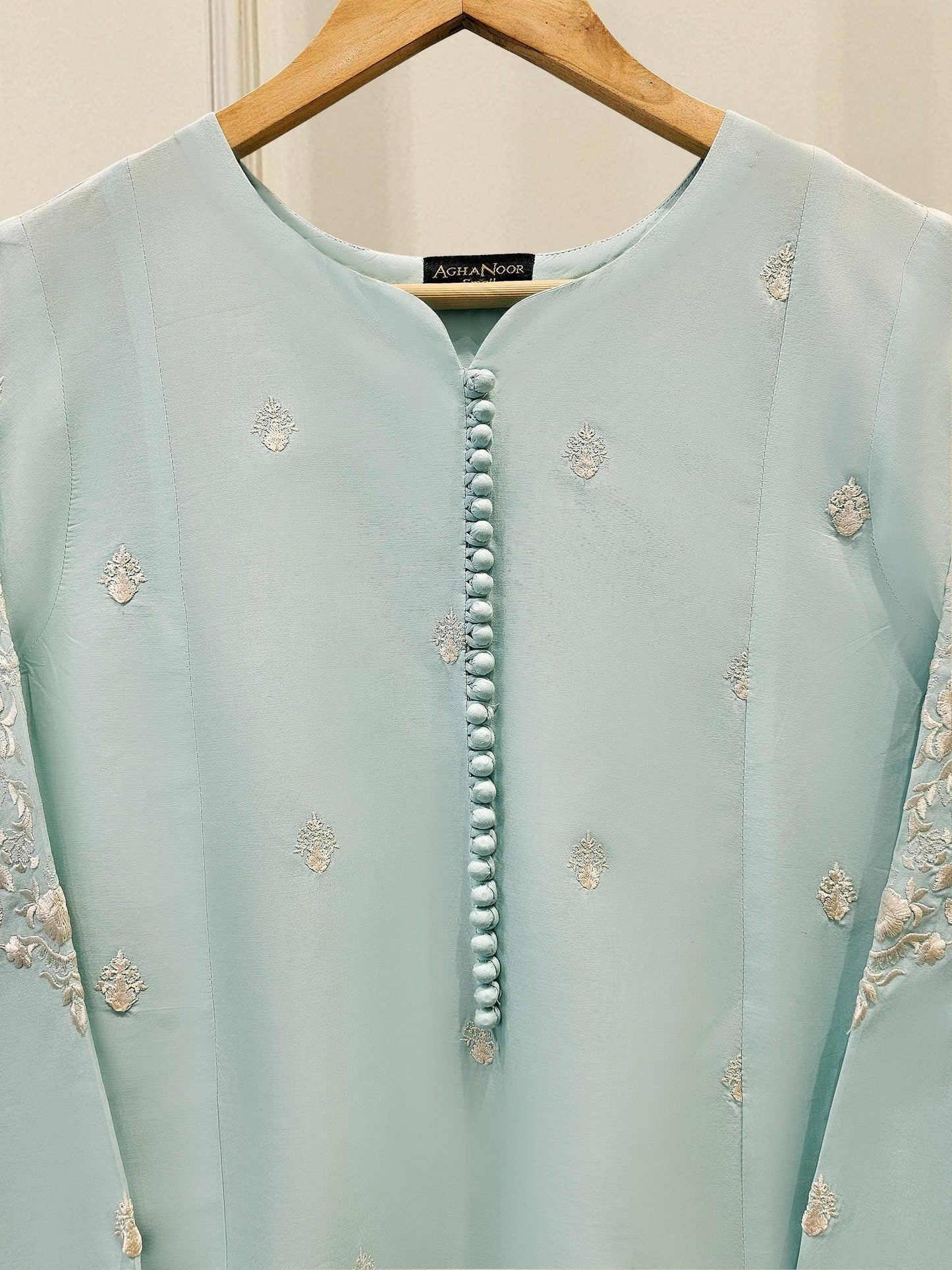 Aghanoor 2 piece - Embroidered Lawn Suit - Ferozi