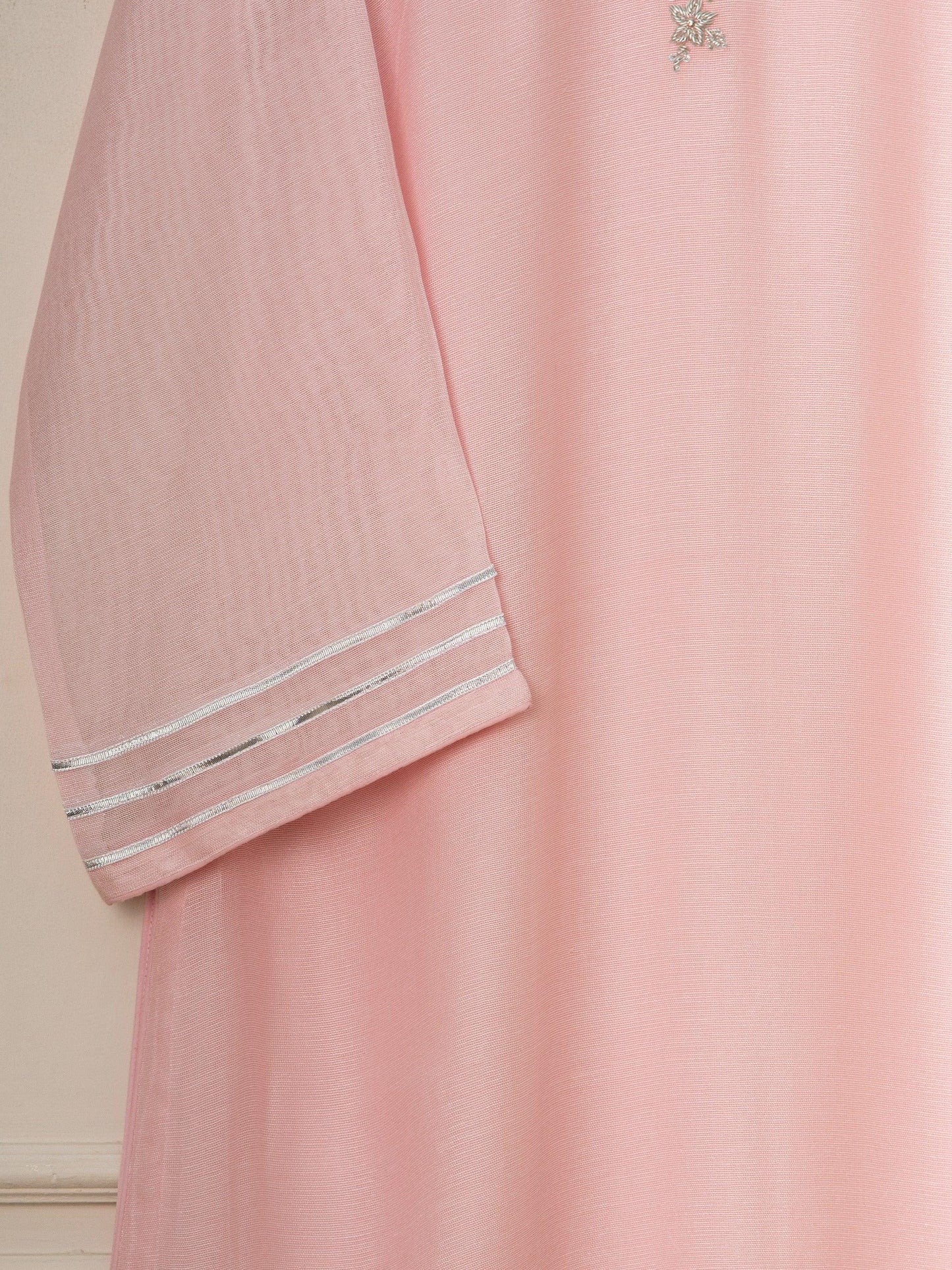 Aghanoor 3 Piece Pure Cotton Net Embroidered Suit Size (Medium, Large ) - Tea Pink