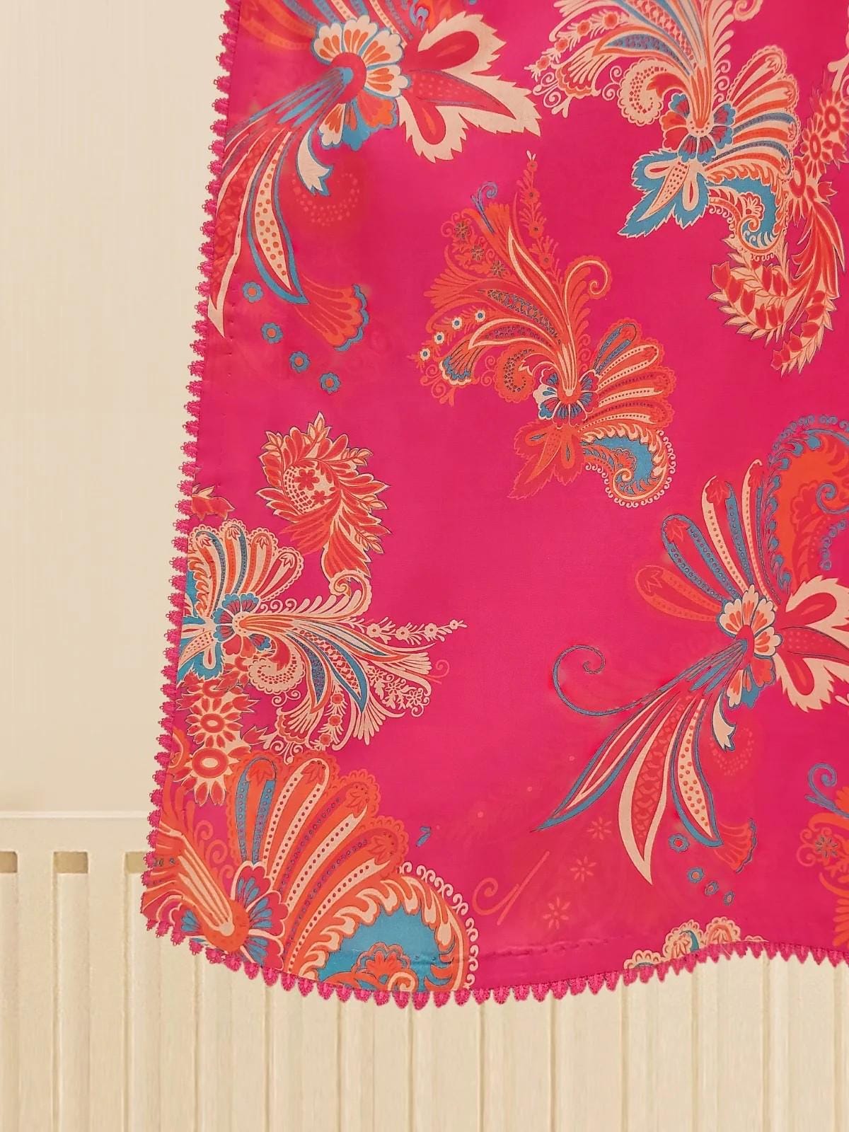 Agha Noor -2 Piece  Printed Embroidered Cotton Suit - (Size-Large)