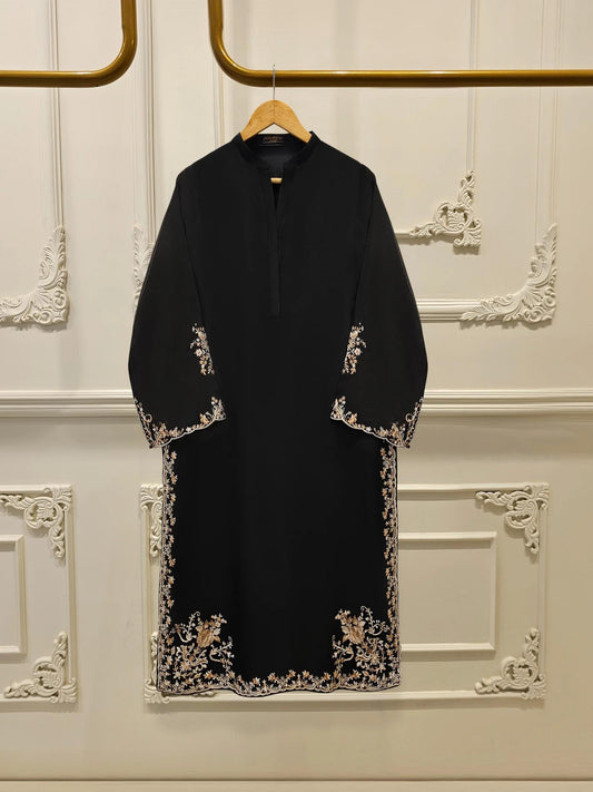 Aghanoor 2 Piece Pure Cotton Net Embroidered Suit Size - (Medium, Large) Silk Pants