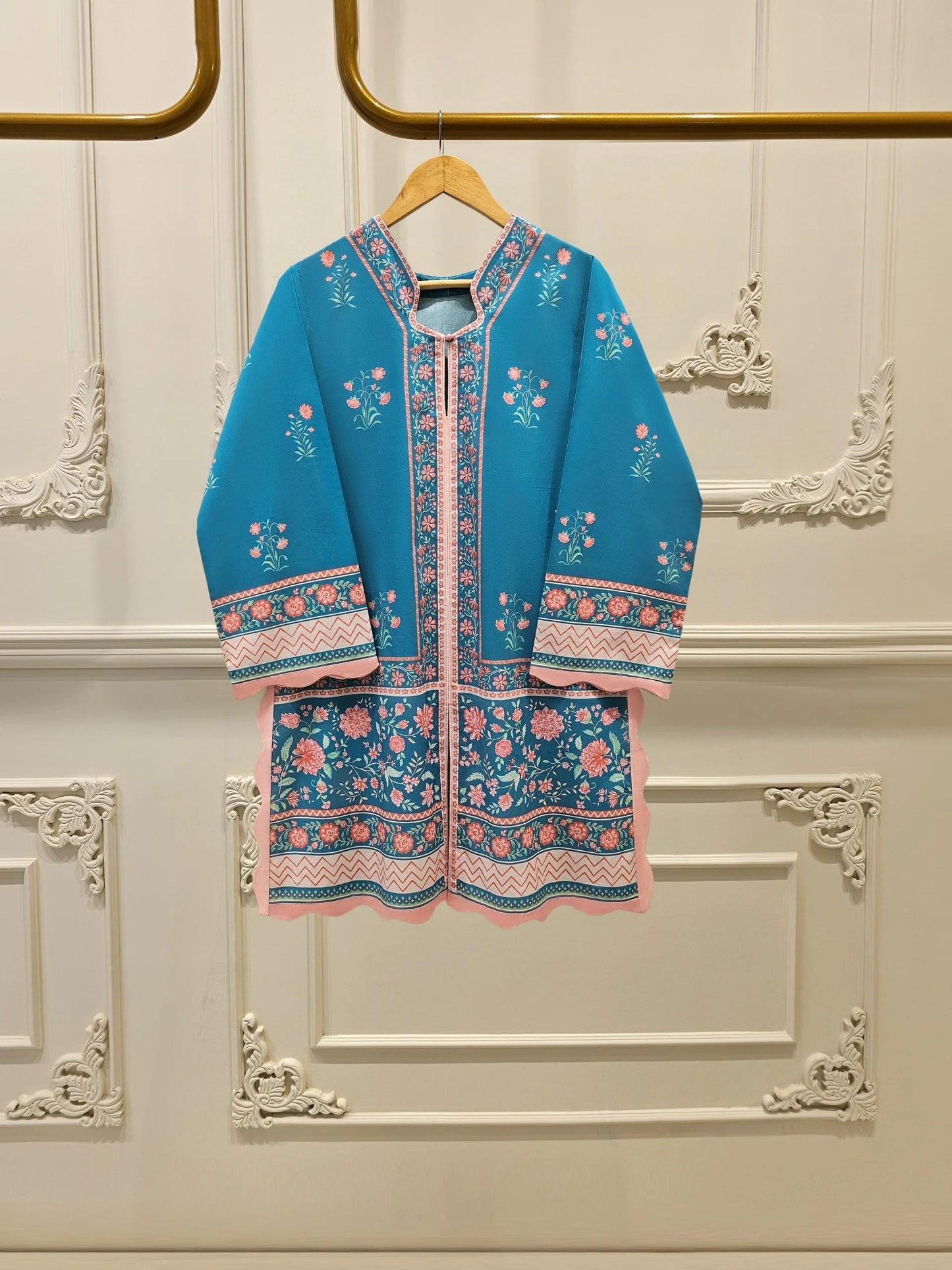 Aghanoor 2 piece - Printed Lawn Suit- (Size-M, L) India Pakistan Bangladesh Kameez and Pants