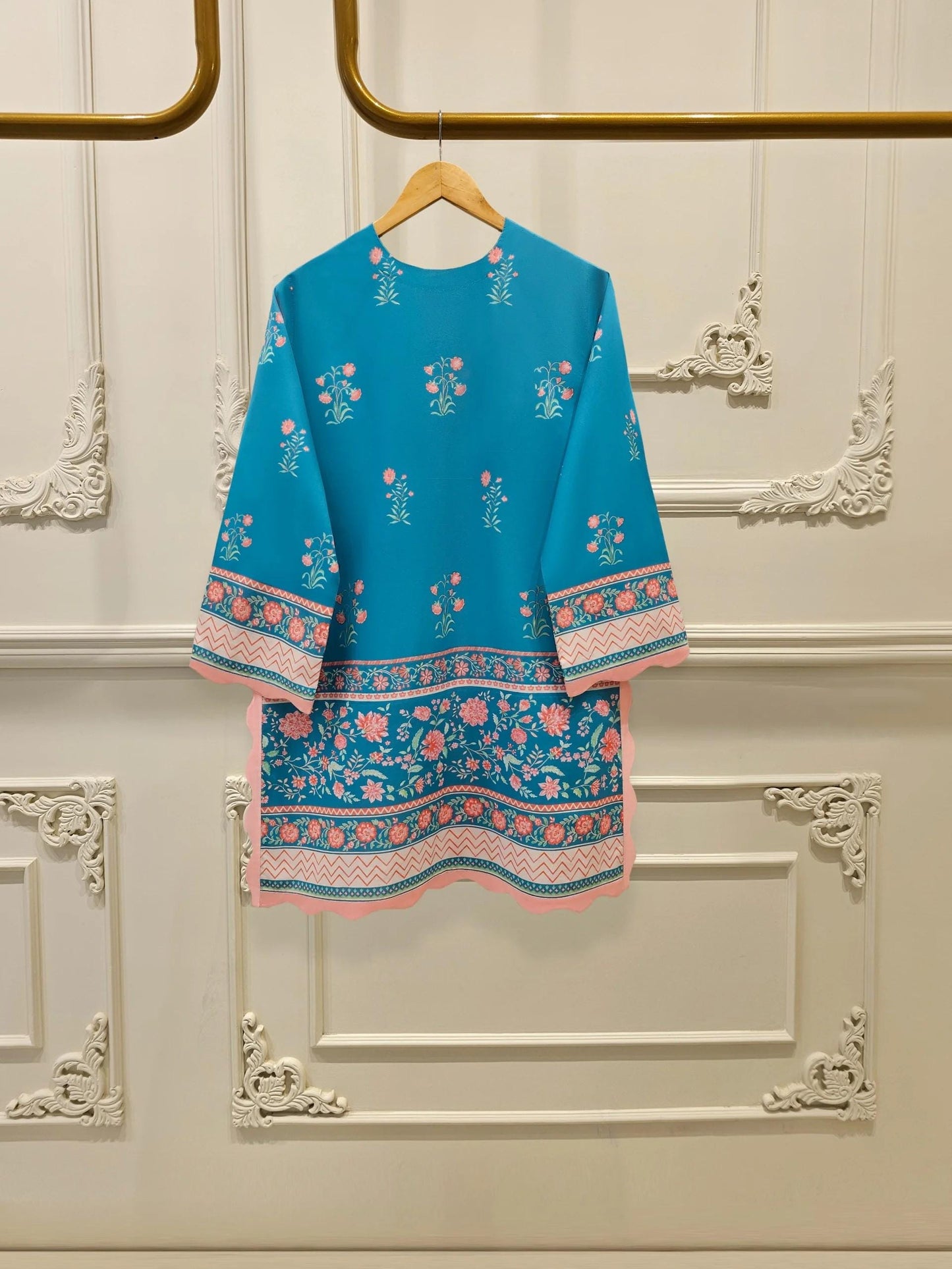 Aghanoor 2 piece - Printed Lawn Suit- (Size-M, L) India Pakistan Bangladesh Kameez and Pants