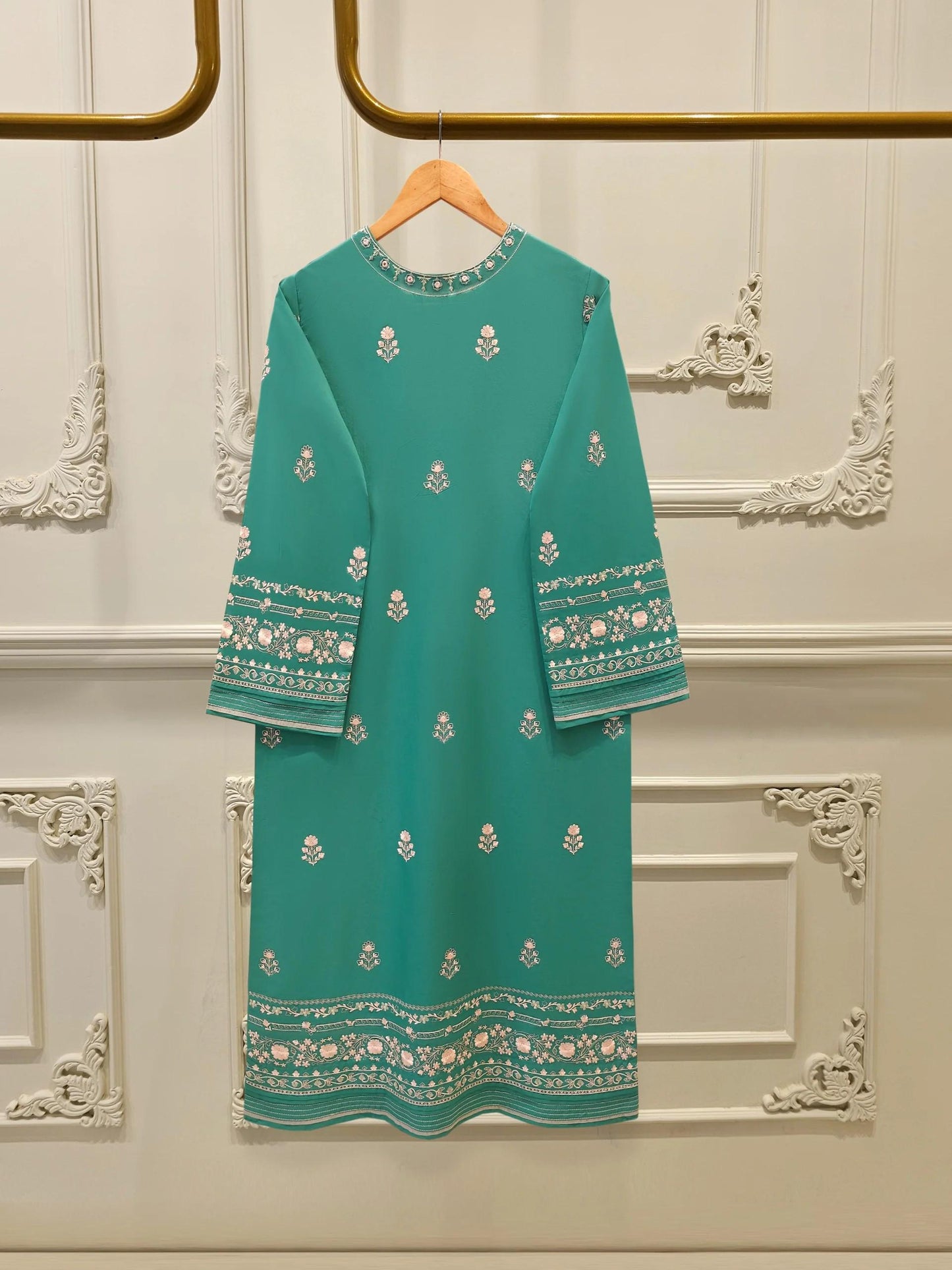 Aghanoor 2 piece - Heavily Embroidered Lawn Suit
