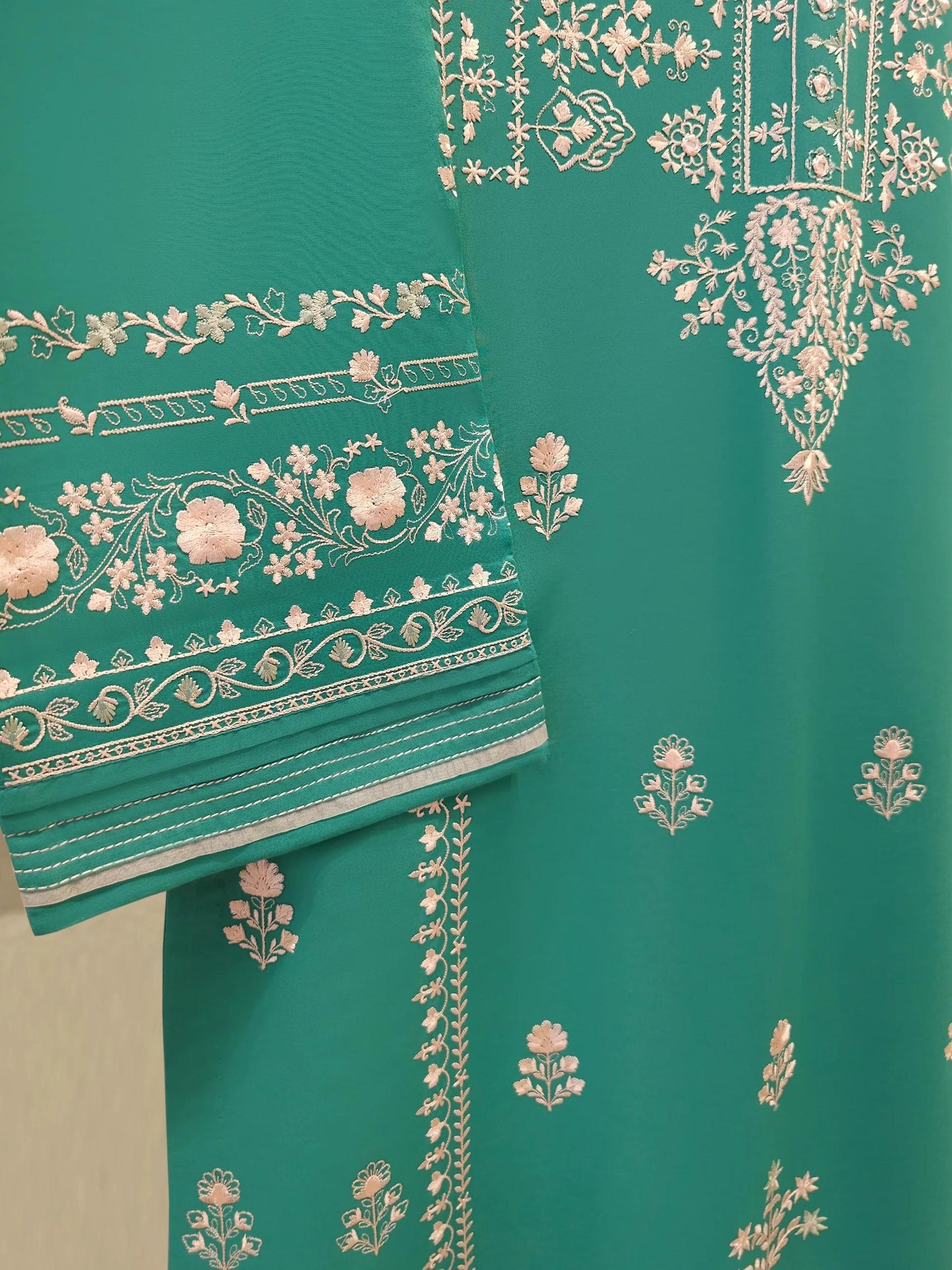 Aghanoor 2 piece - Heavily Embroidered Lawn Suit