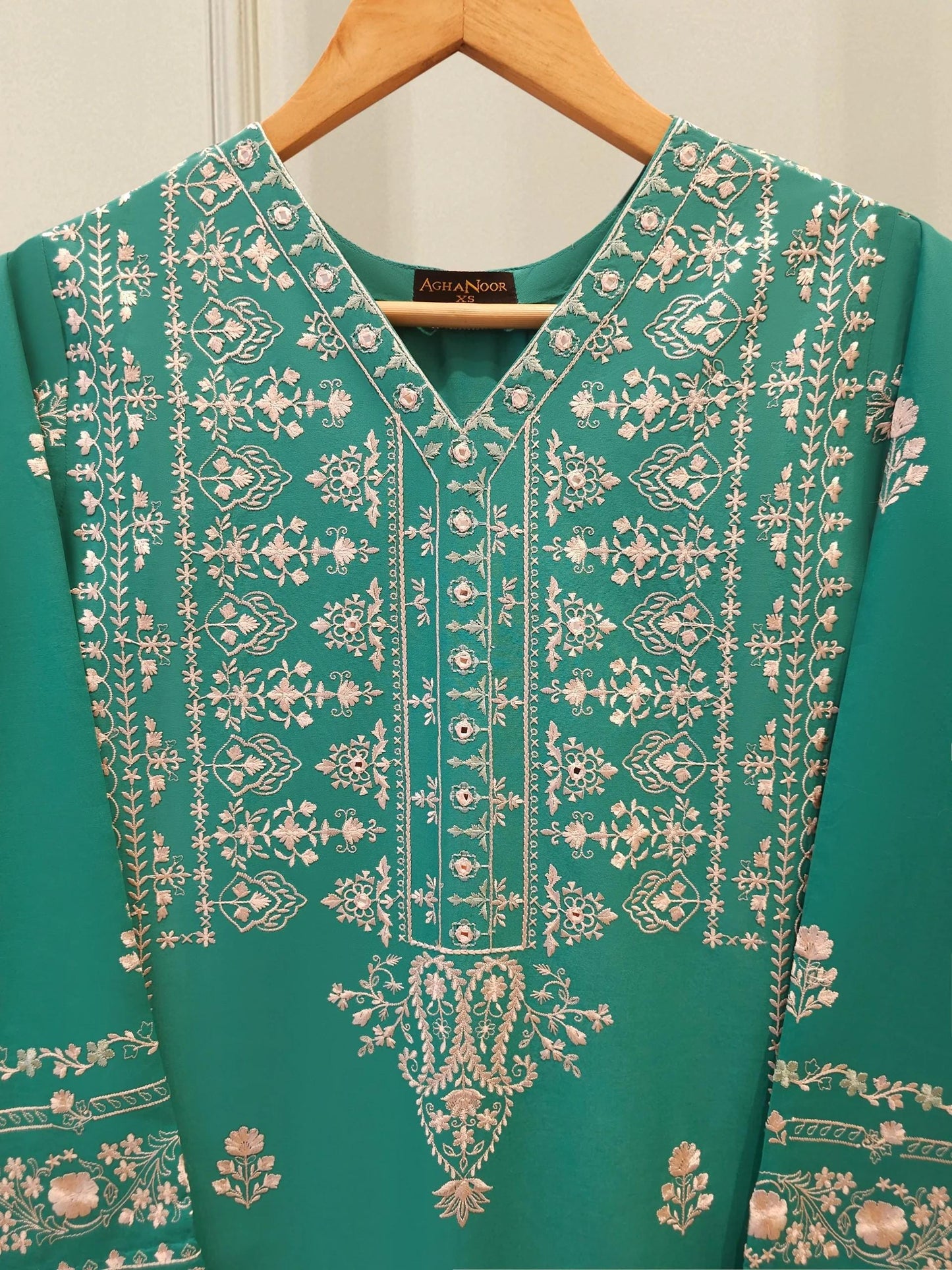 Aghanoor 2 piece - Heavily Embroidered Lawn Suit