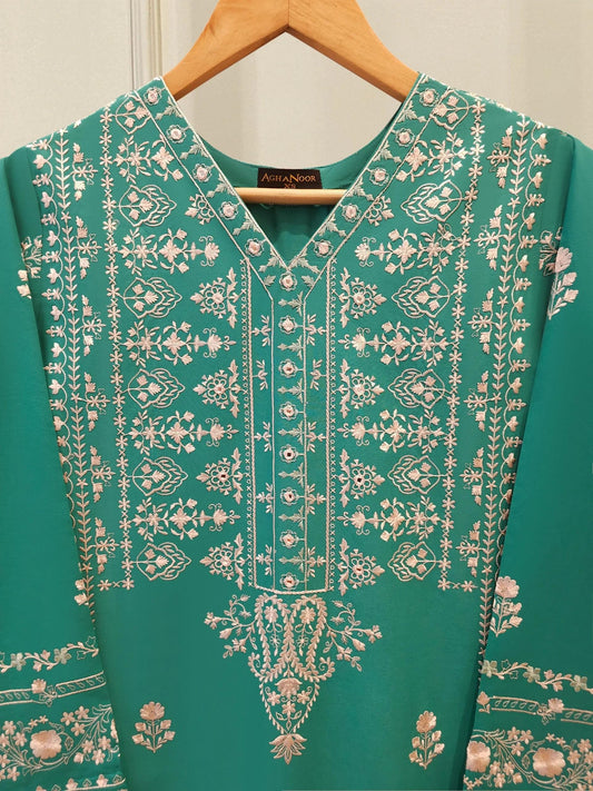 Aghanoor 2 piece - Heavily Embroidered Lawn Suit