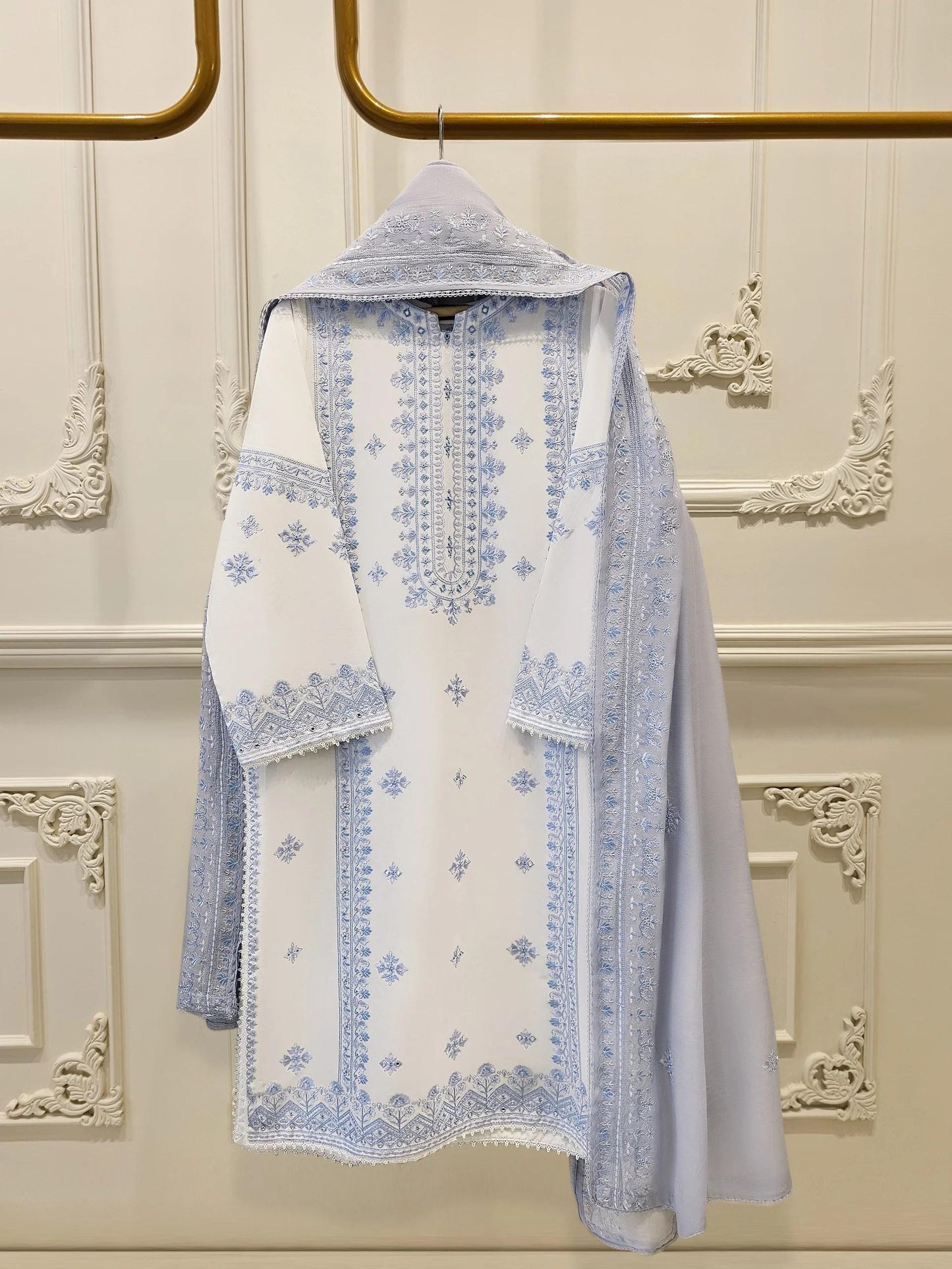 Aghanoor 2 Piece Embroidered Lawn Suit