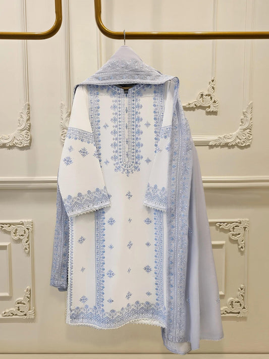 Aghanoor 2 Piece Embroidered Lawn Suit
