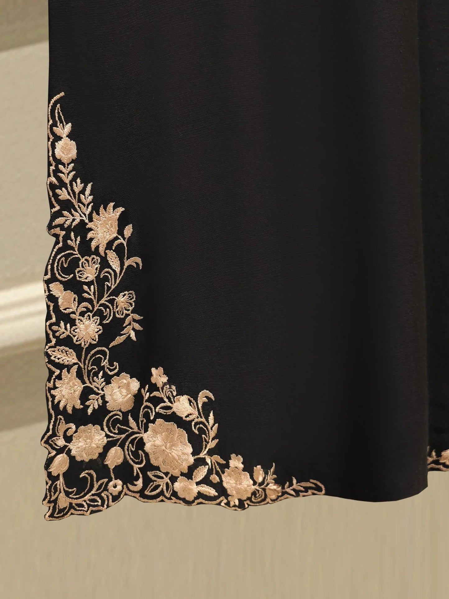 Aghanoor 2 Piece Cotton Net Embroidered Suit Size (Large, Medium) - Black
