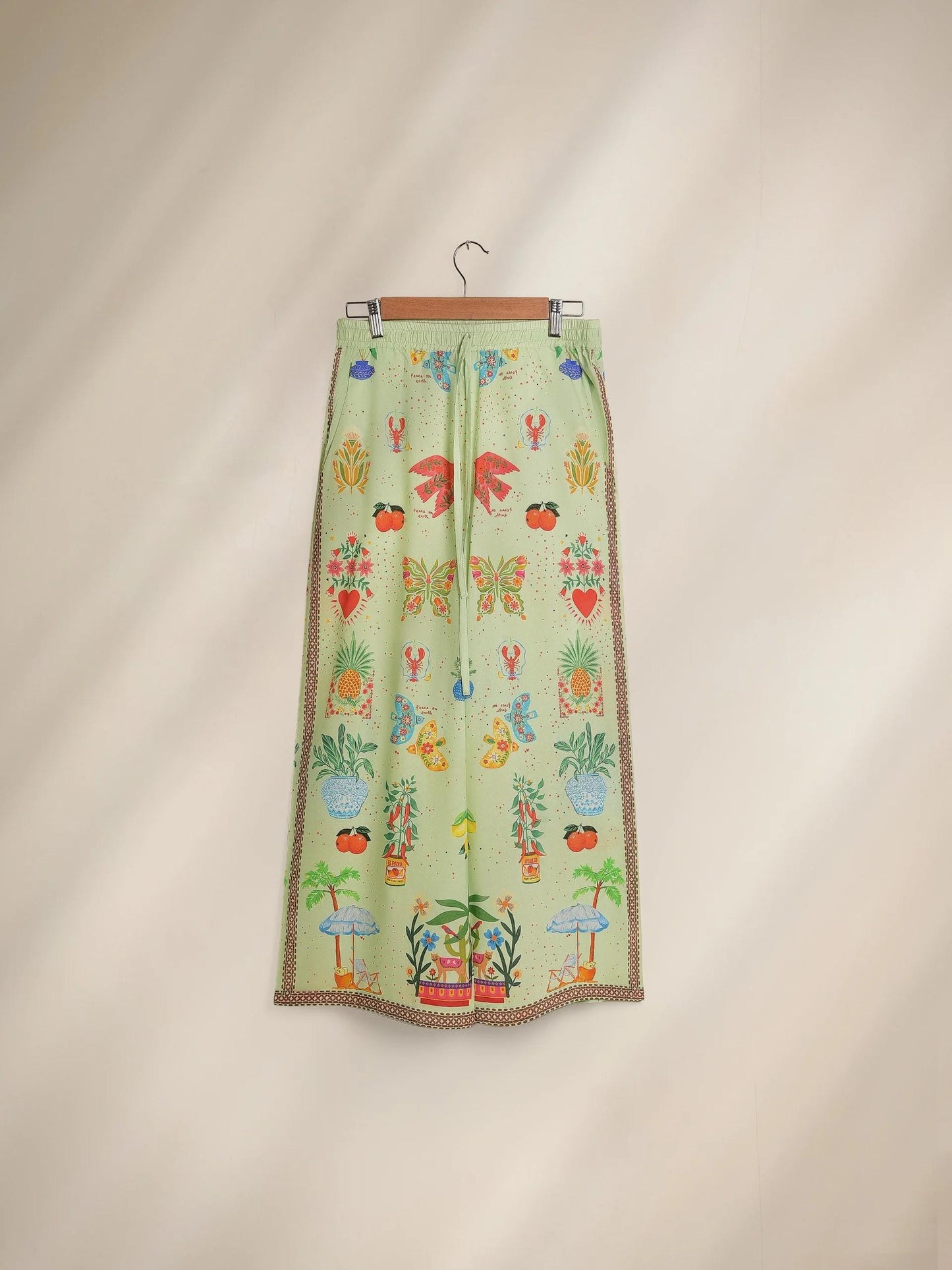 Aghanoor 2 piece - Embroidered Printed Lawn Summer Suit - Lime Green