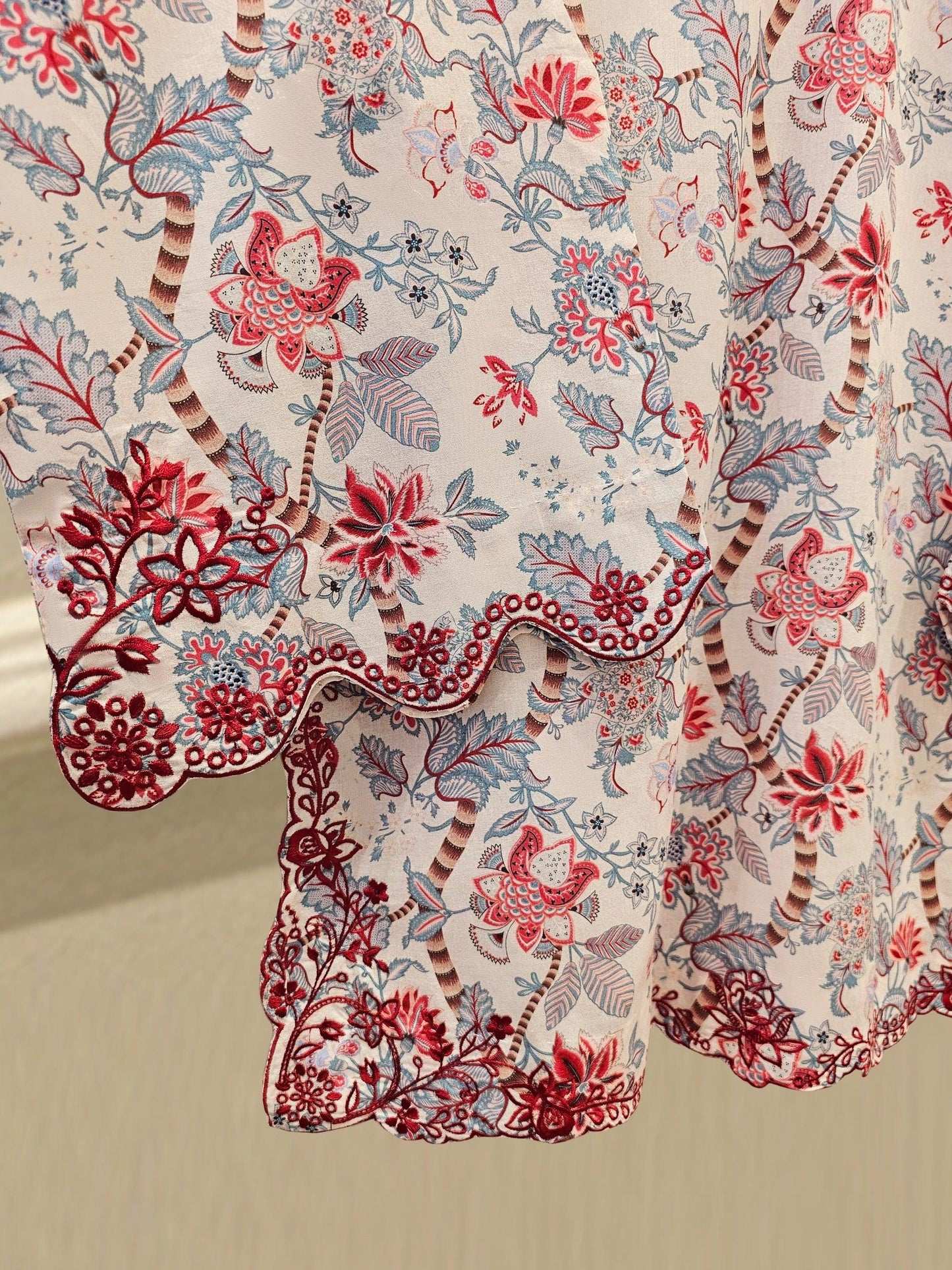 Aghanoor 3 piece - Digital Printed Lawn Suit -  (Size - Medium, Large) -Chiffon Dupatta