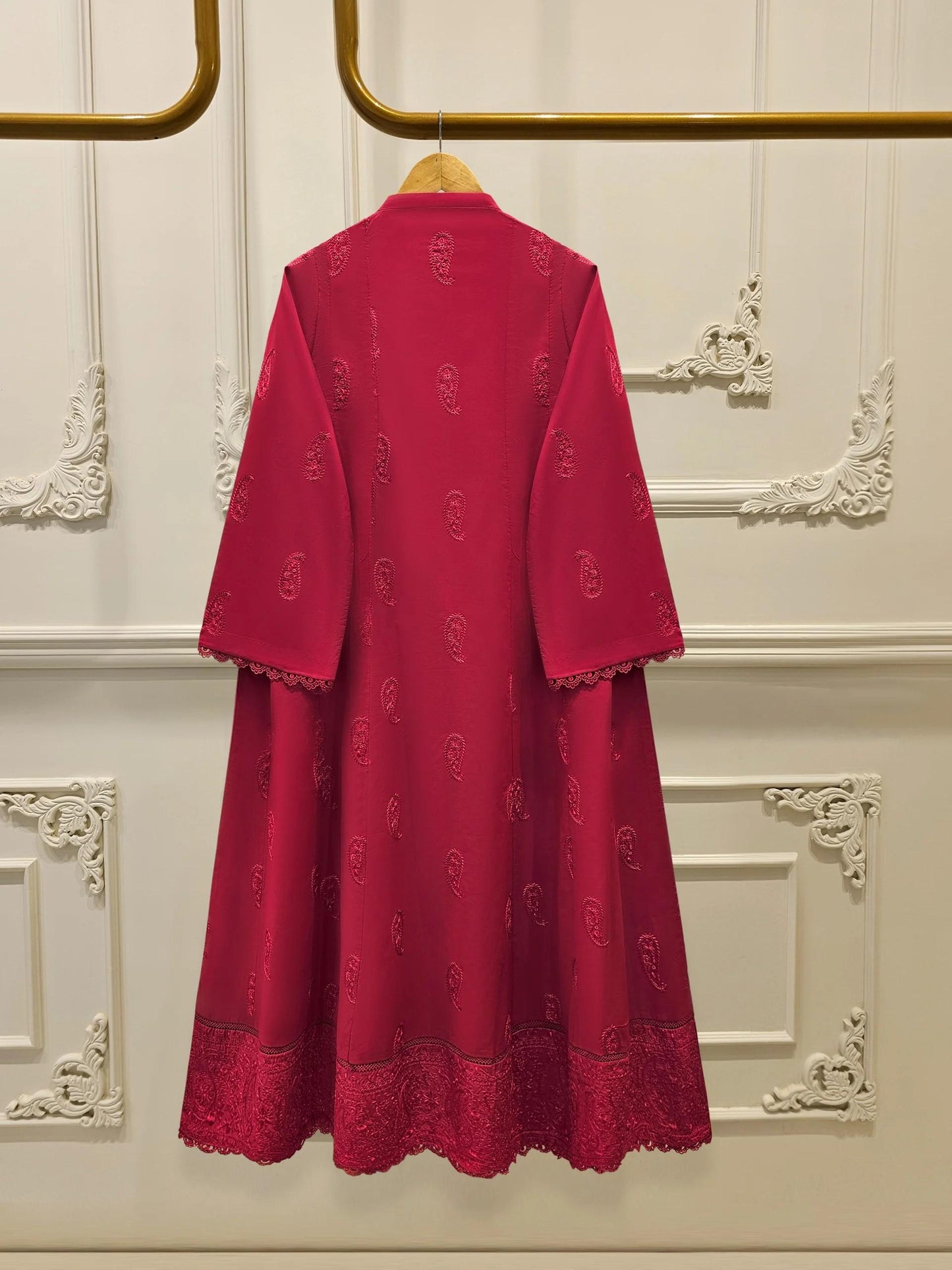 Agha Noor 2 Piece Embroidered Lawn Frock Suit