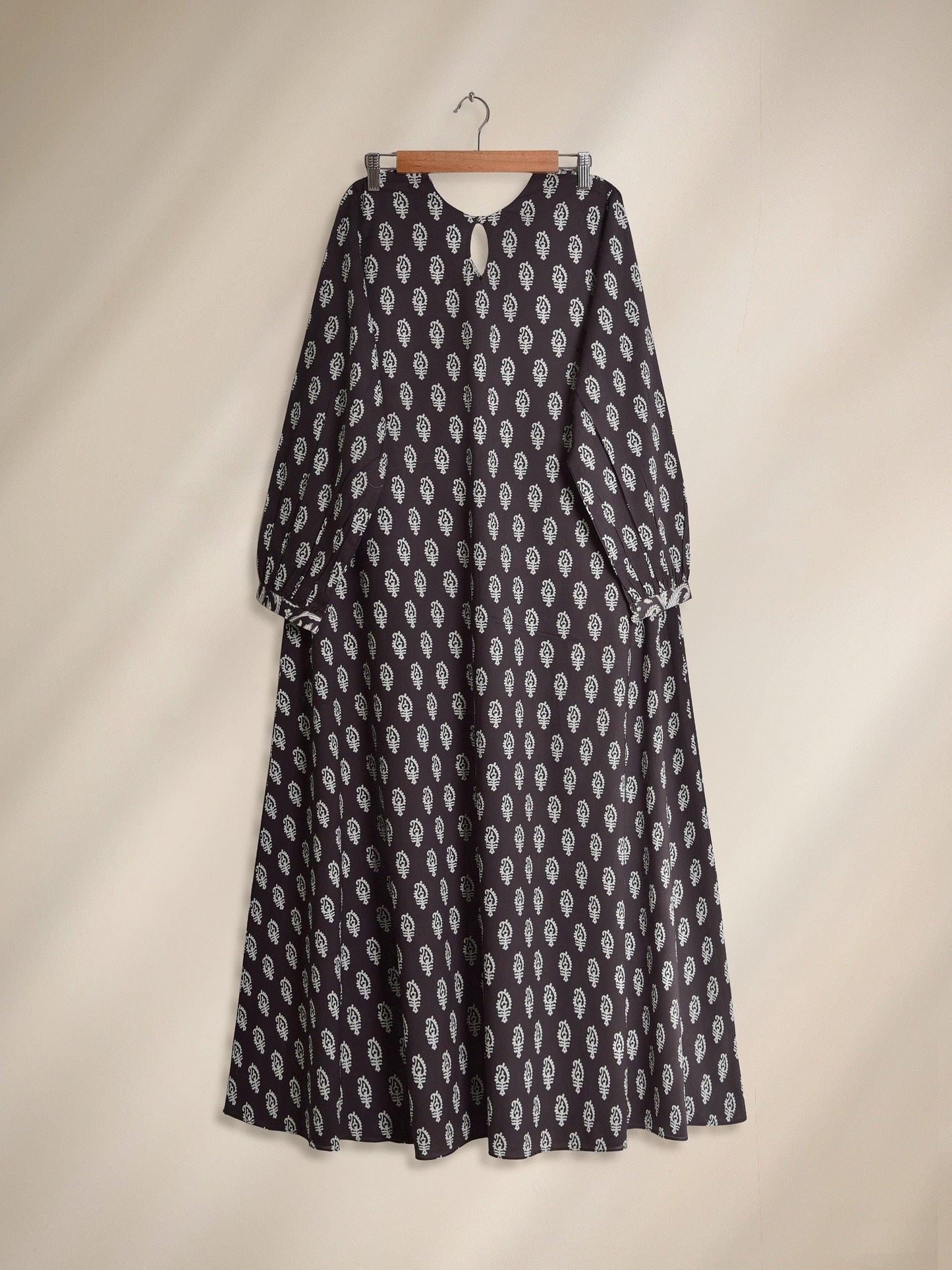 Aghanoor Maxi Dress - Pure Cotton - Black & White