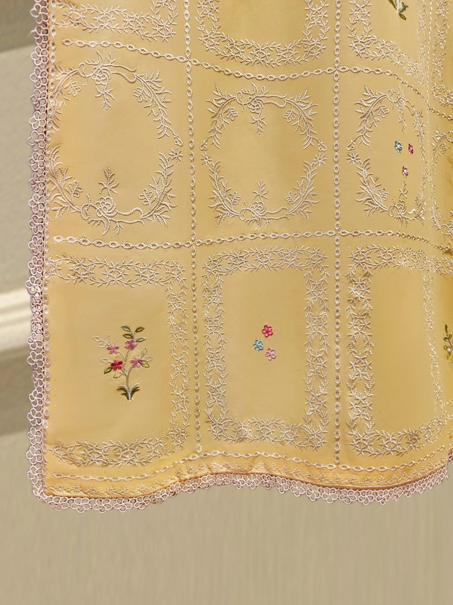 Aghanoor 2 piece - Embroidered Lawn Suit- Yellow