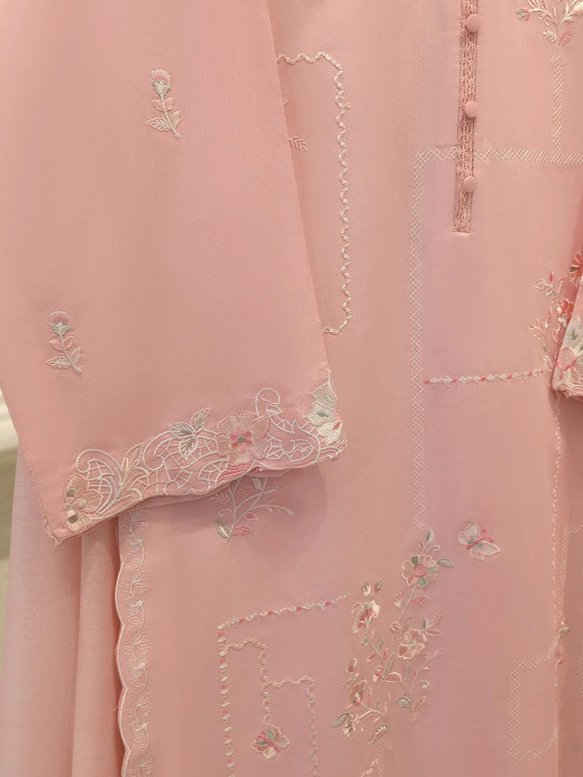Aghanoor 2 piece - Embroidered Lawn Suit - Shirt and Dupatta
