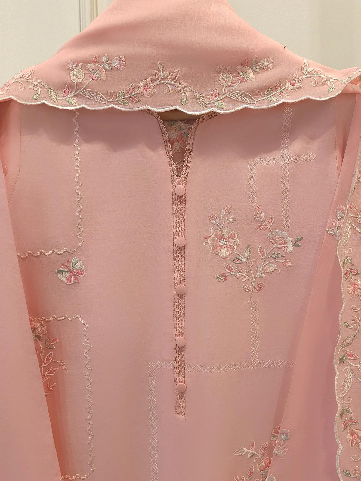 Aghanoor 2 piece - Embroidered Lawn Suit - Shirt and Dupatta