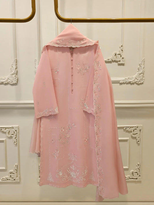 Aghanoor 2 piece - Embroidered Lawn Suit - Shirt and Dupatta