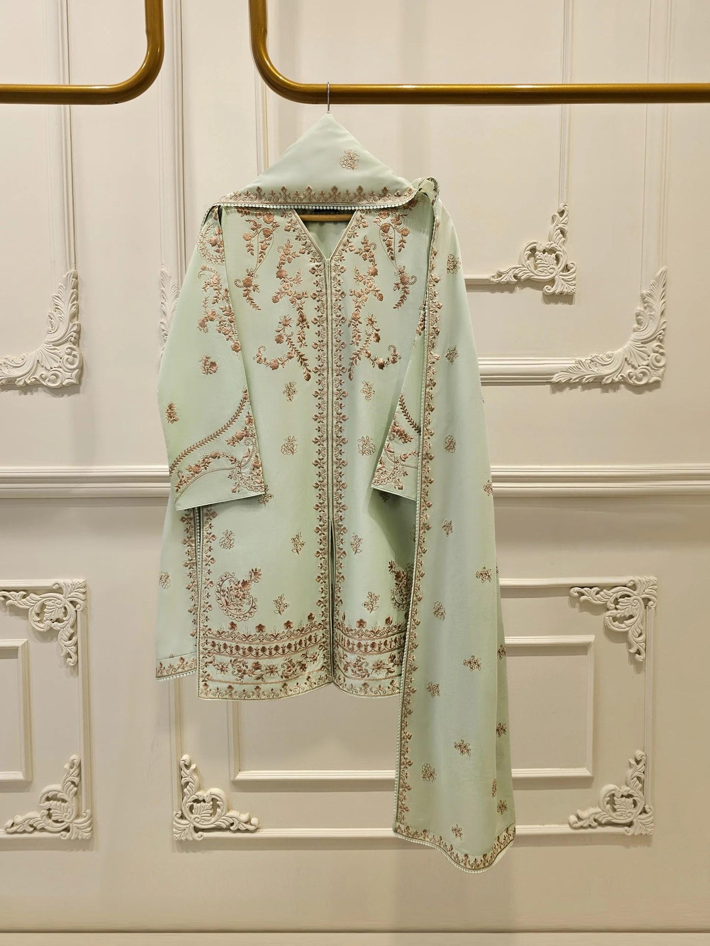 Agha Noor 3 piece - Embroidered Lawn Suit -  Kameez and Pants
