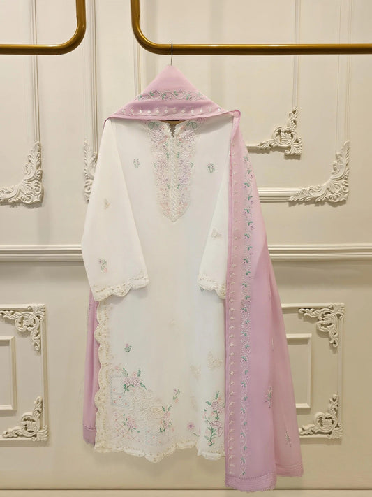 Agha Noor 2 Piece Embroidered Lawn Suit