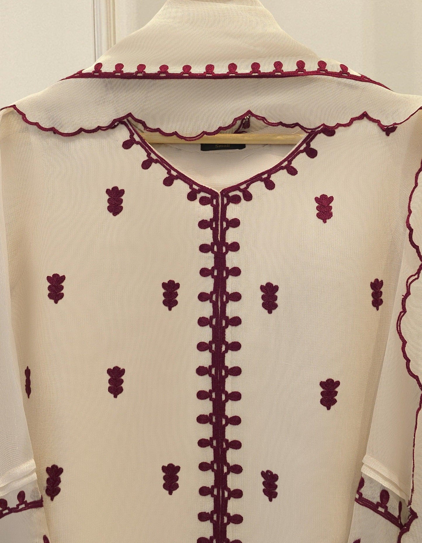 Agha Noor 3 Piece Pure Embroidered Cotton Net Suit Size  - Beige