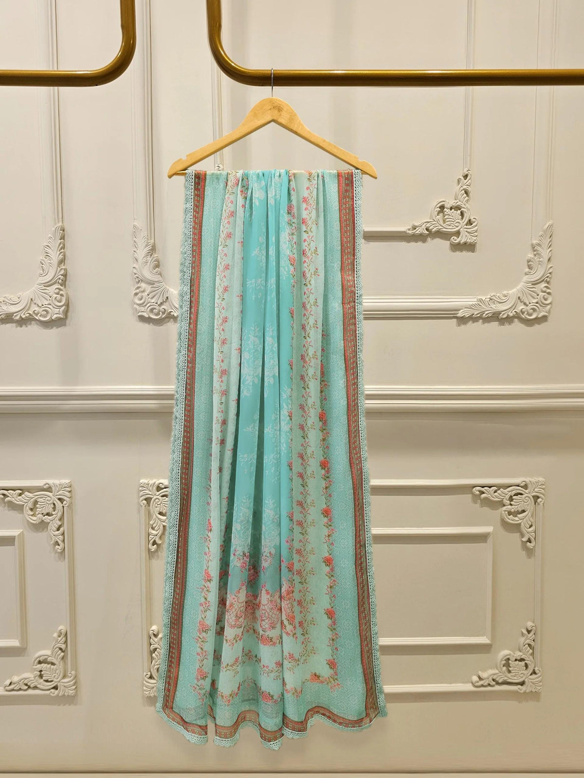 Aghanoor 2 piece - Embroidered Lawn Suit - Chiffon Dupatta