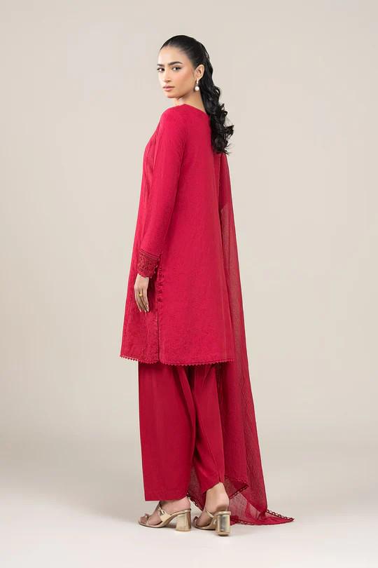 Maria.B - 3 Pc Embroidered Suit - Viscose