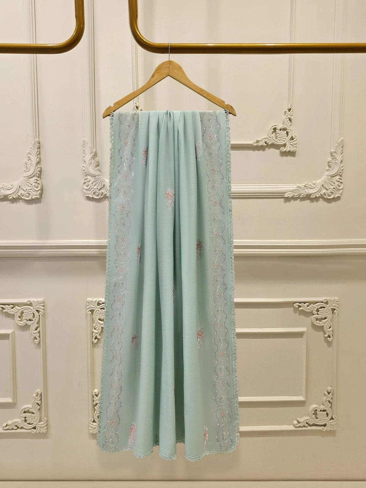 Aghanoor 2 Piece Embroidered Lawn Suit - Shirt and Kora Cotton Dupatta