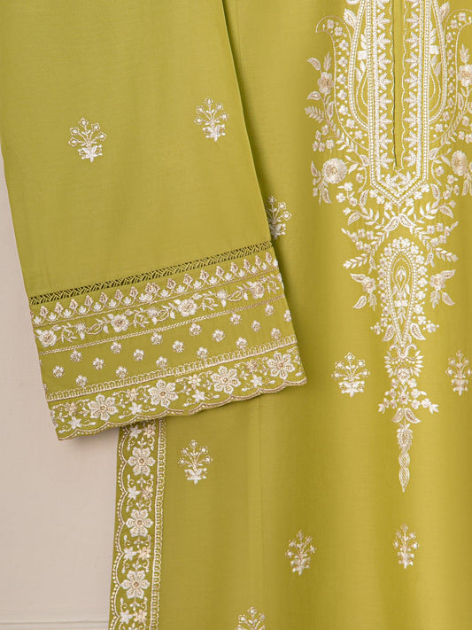 Agha Noor 2 piece - Pure Embroidered Lawn Suit - Dhani Green
