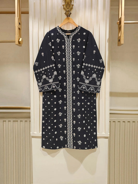 Aghanoor 2 piece - Pure Embroidered Cambric Suit - (Size- Large) India Pakistan Bangladesh Kameez Shalwar