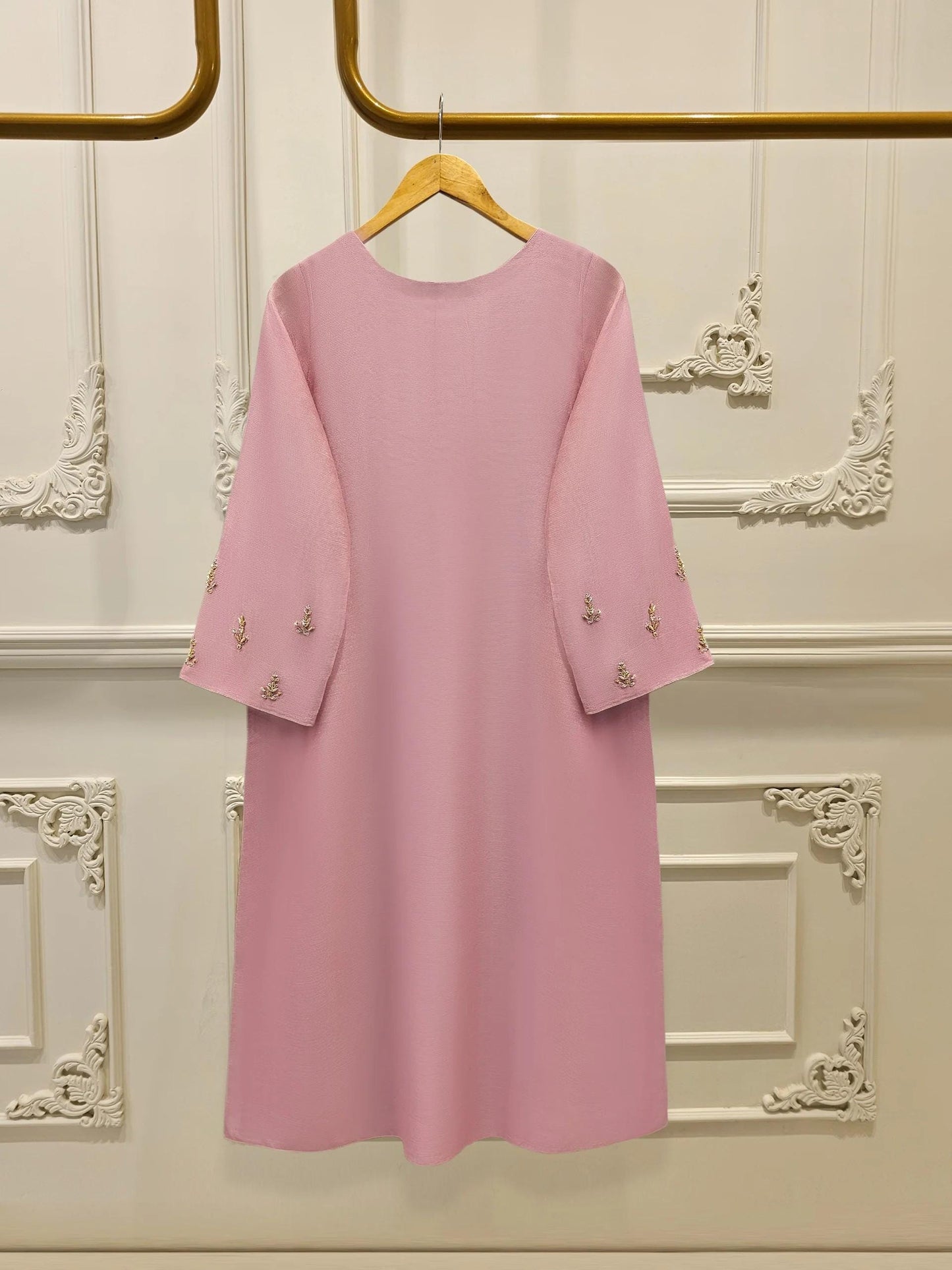 Agha Noor 2 Piece Pure Embroidered Cotton Net Suit - Pink