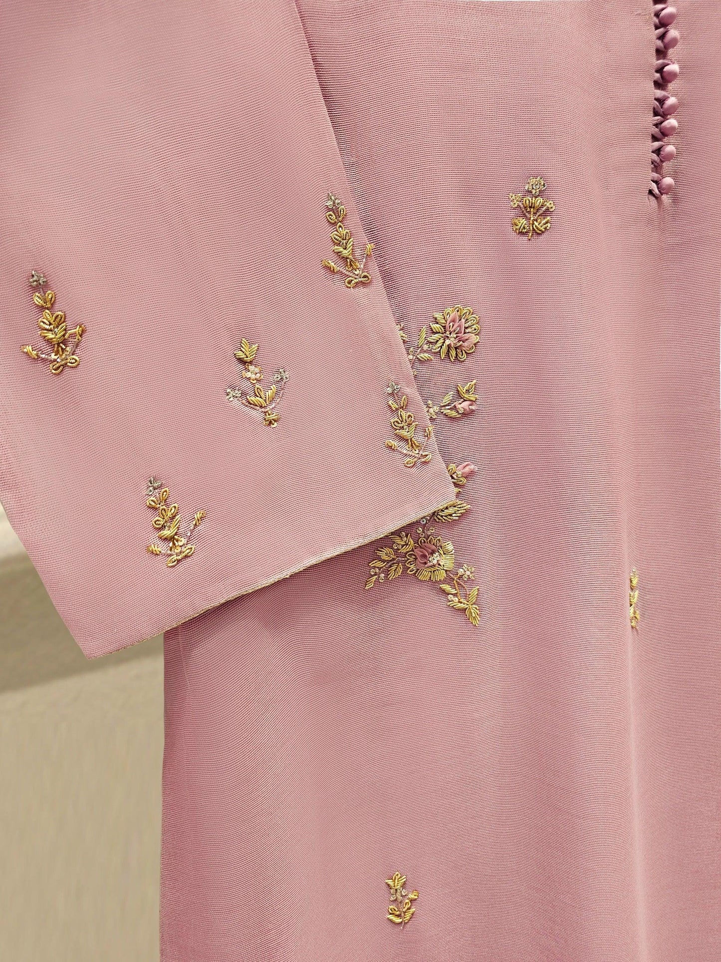 Agha Noor 2 Piece Pure Embroidered Cotton Net Suit - Pink