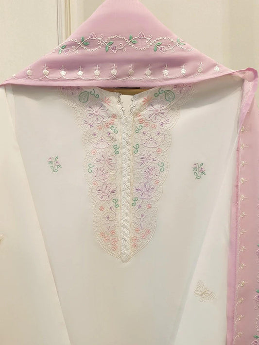 Agha Noor 2 Piece Embroidered Lawn Suit